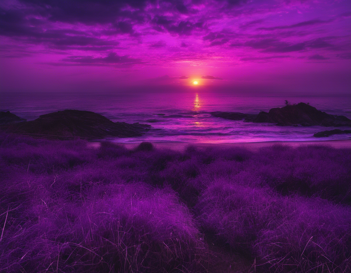Capturing the Enchanting Beauty of a Purple Sunset