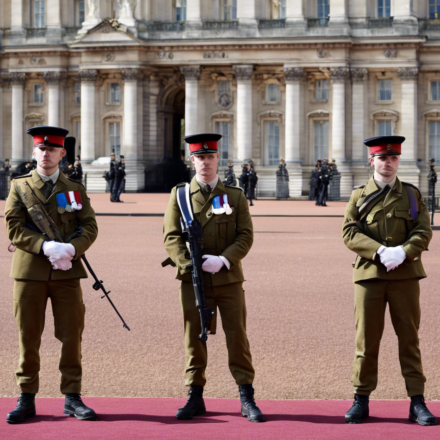 French Soldiers Secure Buckingham Palace