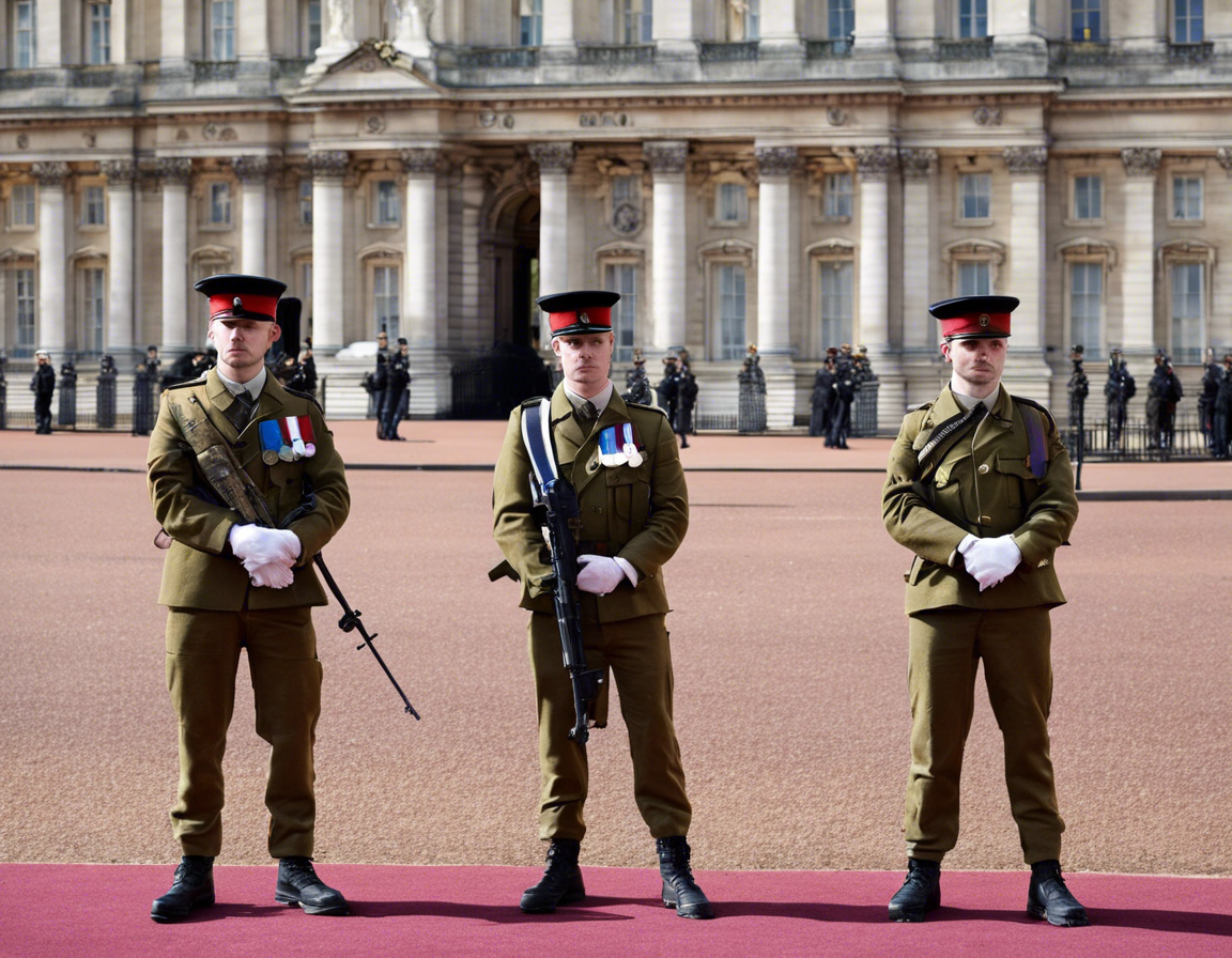 French Soldiers Secure Buckingham Palace